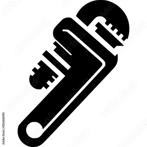 Pipe Wrench Icon Vector