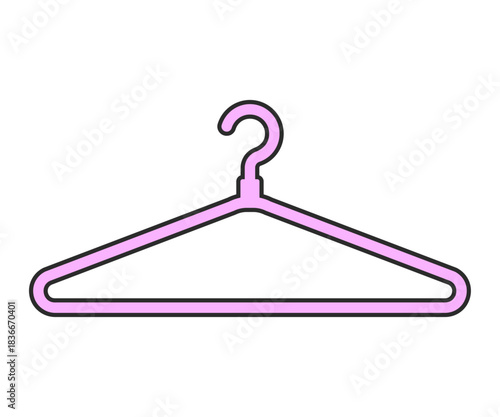 ハンガー、洋服、ファッション、コーディネート、おしゃれ関連のイラスト（カラー）