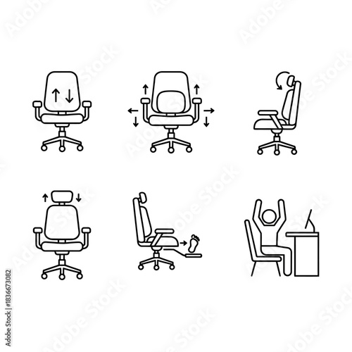 ergonomic chair adjustments illustrating personalized office comfort enhancing posture and reducing strain for productive workday ideal for ergonomic design concepts