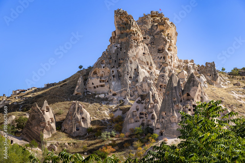 トルコカッパドキアのウチヒサール城