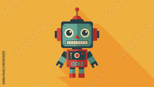 Vector Pixel Art Toy Robot – Retro 8-Bit Style Illustration