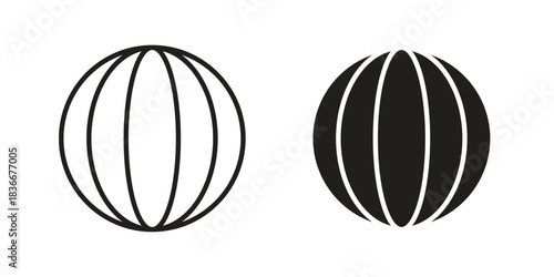 Beach ball icons Symbol, logo illustration. icon concept for web design