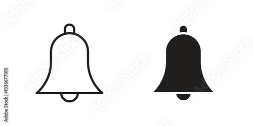 Bell icons Symbol, logo illustration. icon concept for web design