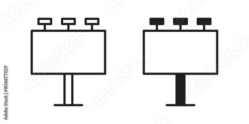 Billboard icons Symbol, logo illustration. icon concept for web design