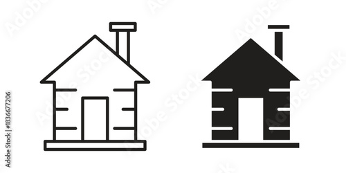 Cabin icons Symbol, logo illustration. icon concept for web design