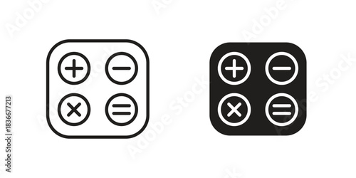 Calculator icons Symbol, logo illustration. icon concept for web design