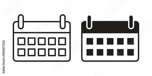 Calendar icons Symbol, logo illustration. icon concept for web design