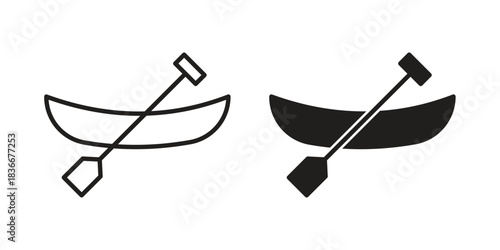Canoe icons Symbol, logo illustration. icon concept for web design