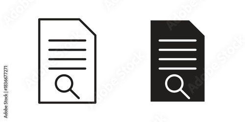 Case study icons Symbol, logo illustration. icon concept for web design