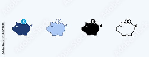 Saving Multiple Icon Illustration Vector