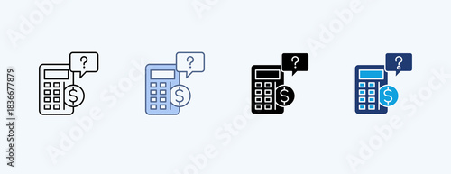 Cost Estimate Multiple Icon Illustration Vector