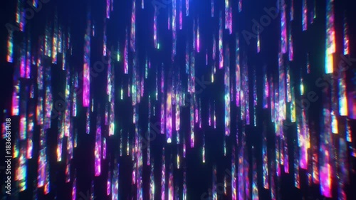 Sparkling Rain of Light Streaks