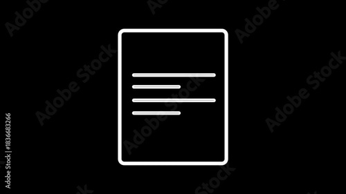 Paragraph line motion icon. Paragraph line symbol animation.