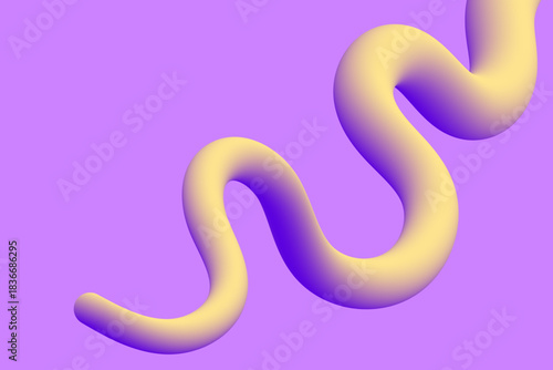 Abstract Wavy Neon Gradient Fluid Tube Background Design