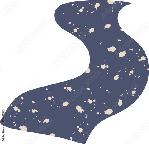 Abstract Shape With Paint Splatters