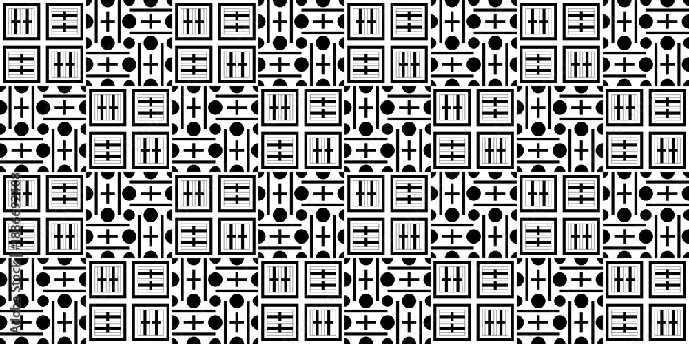 Fototapeta premium Art Deco Geometric Design Pattern for Seamless Transparent Background Template