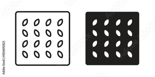 Anti skid feet icons for web design set in black stroke and solid style. EPS10