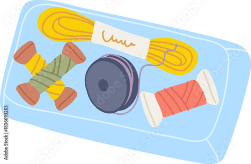 Beading Sewing Kit Box Flat Drawing