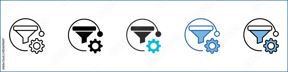 Fototapeta premium Conversion Single Icon Multistyle Illustration