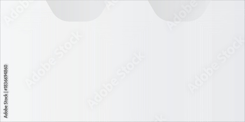 White geometric abstract background overlap layer on bright space with lines effect decoration. Modern graphic design element circles style concept for banner.