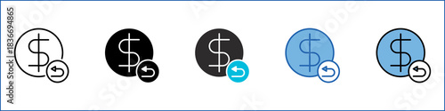 Return On Investment Single Icon Multistyle Illustration