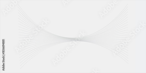 White geometric abstract background overlap layer on bright space with lines effect decoration. Modern graphic design element circles style concept for banner.