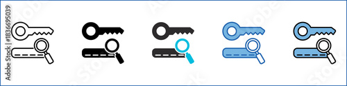 Keyword Single Icon Multistyle Illustration