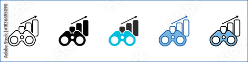 Predictive Single Icon Multistyle Illustration