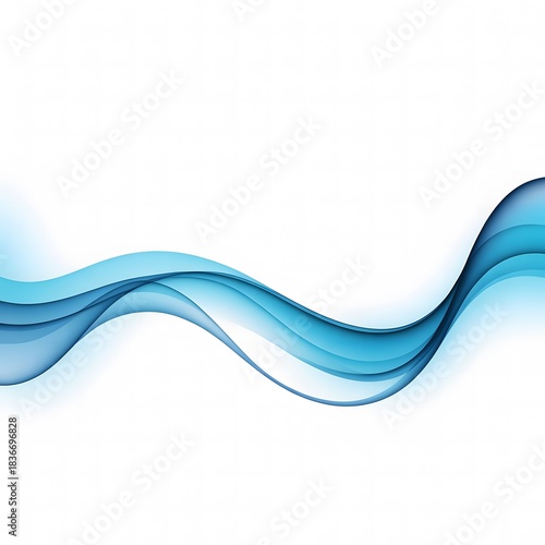 Elegant Blue Abstract Wave Lines Flowing in a Smooth Modern Design
