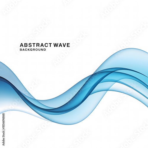 Elegant Blue Abstract Wave Lines Flowing in a Smooth Modern Design
