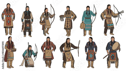 Authentic Native American Heritage with Bows and Arrows for Indigenous Culture Presentations and Tribal History Projects, Showcasing Rich Traditions