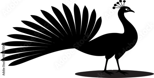 From t-shirts to greeting cards, this monochrome peacock design gives a premium feel to any of your products. In good SVG/ESP quality.