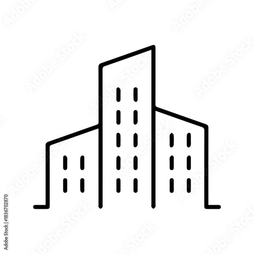 Modern City Buildings Icon