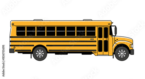 school bus isolated on white