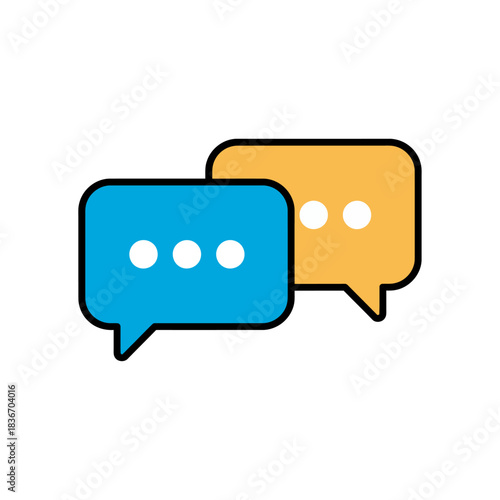 messaging icon conveying online communication interactive dialogue for tech blogs demonstrating connection in business presentations vector