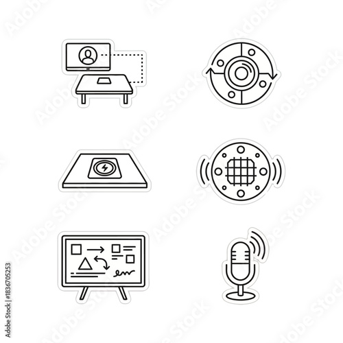online meeting tech video conference on a desktop computer illustrating communication digital technology collaboration and virtual communication.