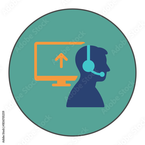 online support agent assisting with remote upload offering virtual technical support for seamless data transfer and enhanced customer service