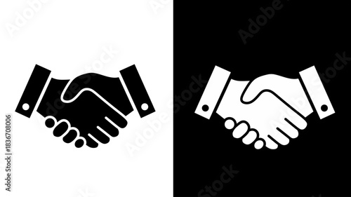 Handshake Icon Business Agreement Partnership Deal Vector Symbol