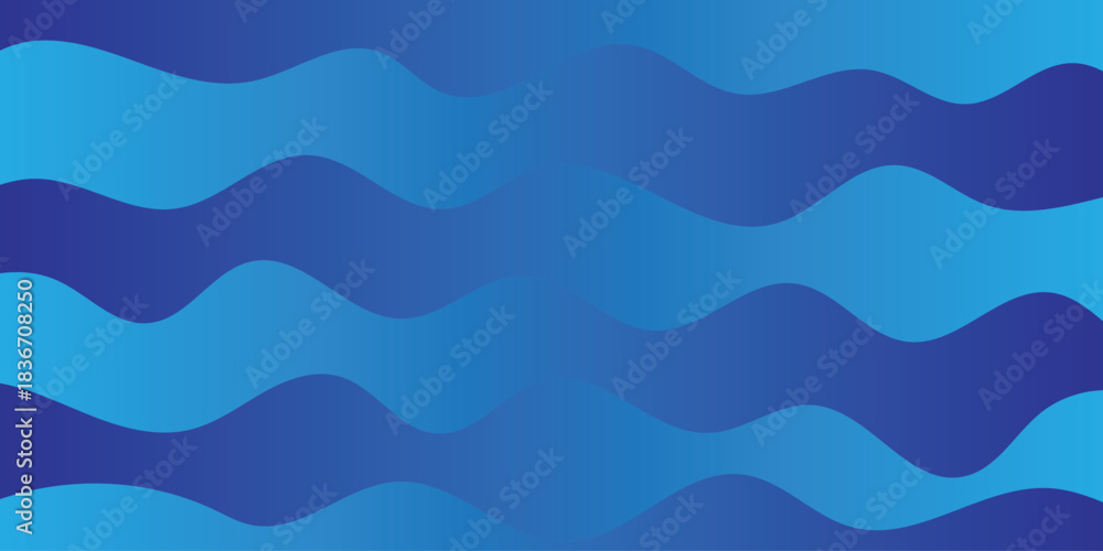 Fototapeta premium abstract creative blue gradient wave background design.