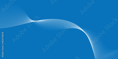 abstract creative blend wave design on blue.