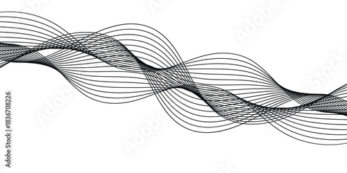 abstract creative blend wave line design.