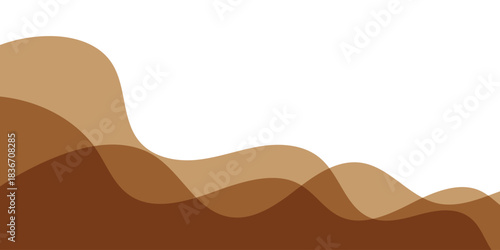 abstract creative brown organic wave shapes design for business card, poster, background.