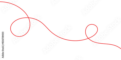
abstract creative red curly line design.
