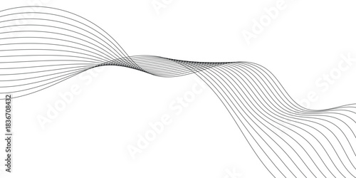 abstract creative thin blend wave line design.
