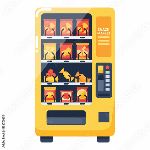 Snack Vending Machine Flat Icon