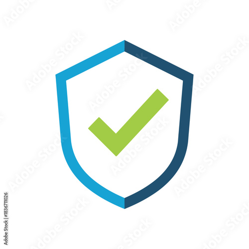 security shield with checkmark conveying safety and approval perfect for cybersecurity solutions and data protection platforms ensuring trust