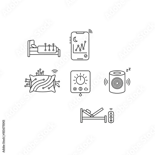 smart bed technology monitoring sleep patterns via app illustrating digital health solutions for rest wellbeing tracking and optimizing sleep quality