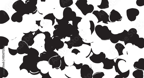 High-contrast abstract black and white circular dot pattern suitable for backgrounds and design projects.