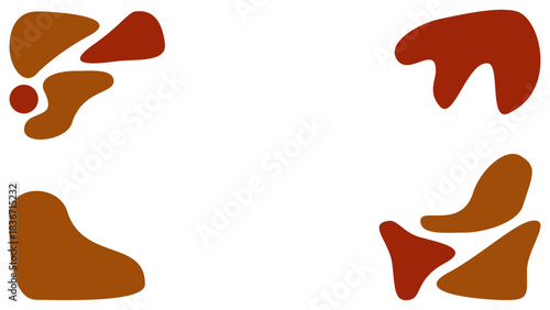 Aesthetic Boho Corner Shapes Background Template