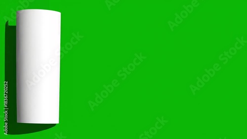 Wallpaper Mural Slow Reveal Page Turn with animation of turning paper pages green screen for video transitions distortion, overlay, glitch, static noise, scan lines on black background, 4k animated loop Torontodigital.ca